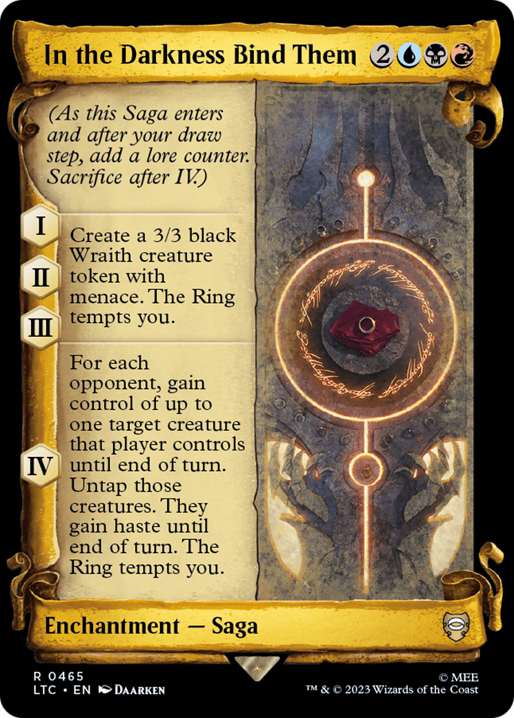 In the Darkness Bind Them (LTC-465) - Tales of Middle-earth Commander: (Showcase) Foil