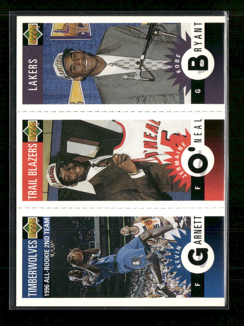 1996-97 Collector's Mini-Cards Kevin Garnett / Jermaine O'Neal / Kobe Bryant