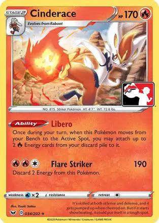 Cinderace 034 - Prize Pack Series Cards