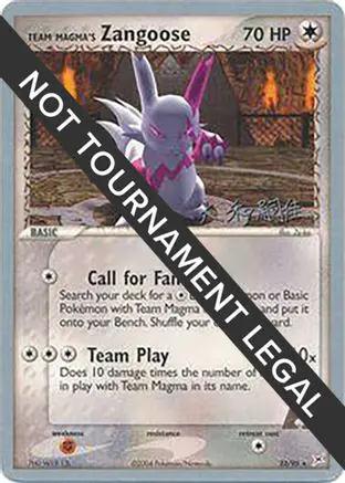 Team Magma's Zangoose 2004 (Tsuguyoshi Yamato) 023 - World Championship Decks