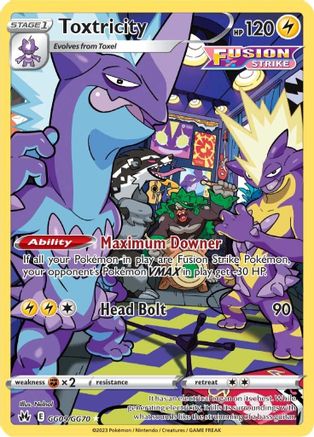 Toxtricity GG09/GG70 - Crown Zenith Galarian Gallery Holofoil