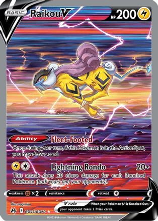 Raikou V GG41/GG70 - Crown Zenith Galarian Gallery Holofoil