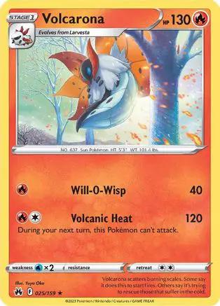 Volcarona 025/159 - Crown Zenith Reverse Holofoil