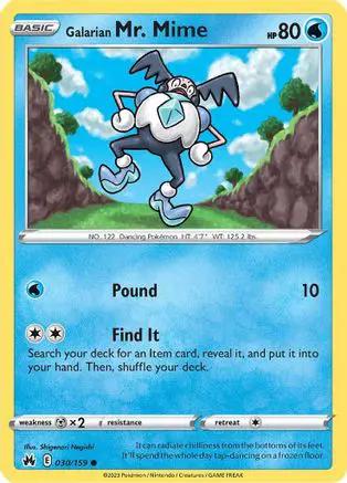 Galarian Mr. Mime 030/159 - Crown Zenith