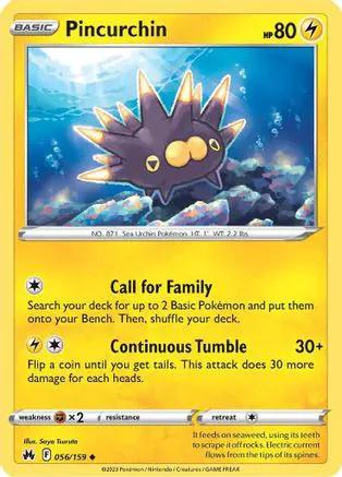 Pincurchin 056/159 - Crown Zenith Reverse Holofoil