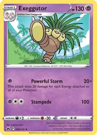 Exeggutor 058/159 - Crown Zenith Reverse Holofoil