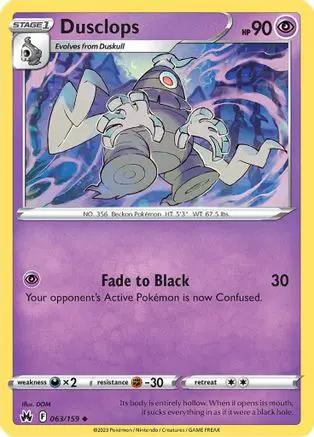 Dusclops 063/159 - Crown Zenith Reverse Holofoil