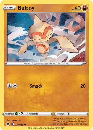 Baltoy 070/159 - Crown Zenith Reverse Holofoil