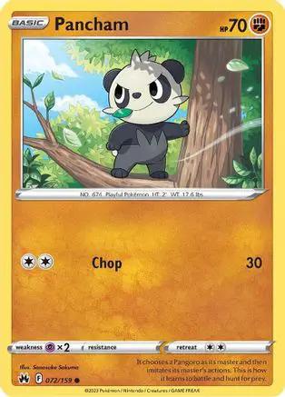 Pancham 072/159 - Crown Zenith Reverse Holofoil