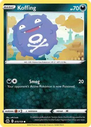Koffing 075/159 - Crown Zenith Reverse Holofoil