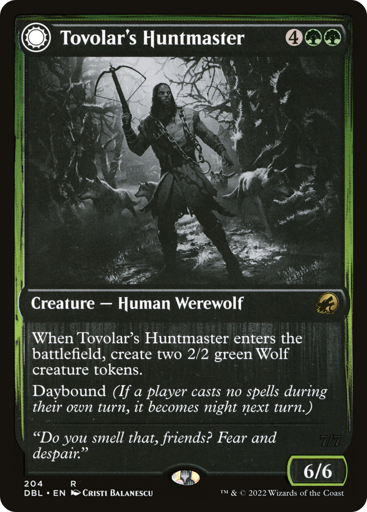 Tovolar's Huntmaster // Tovolar's Packleader (DBL-204) - Innistrad: Double Feature: (Double Faced Transform) Foil