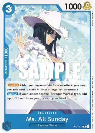 Ms. All Sunday (Promotion Pack 2023) (OP01-079) - One Piece Promotion Cards