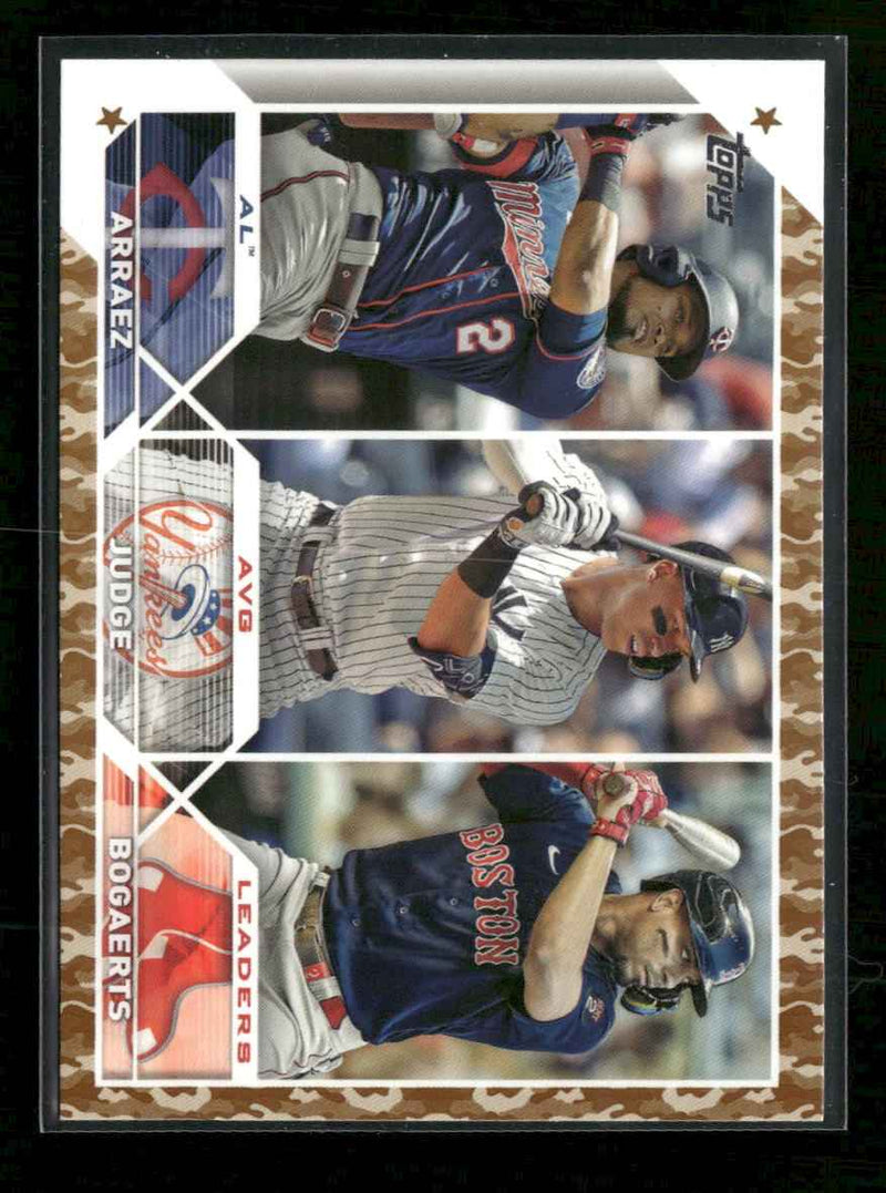 Topps Memorial Day Cam (Luis Arraez / Aaron Judge / Xander Bogaerts) #/25 #289