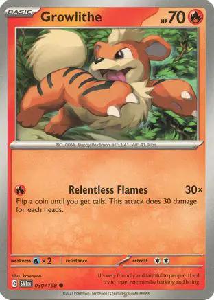 Growlithe 030/198 - SV01 Scarlet & Violet Base Set Reverse Holofoil