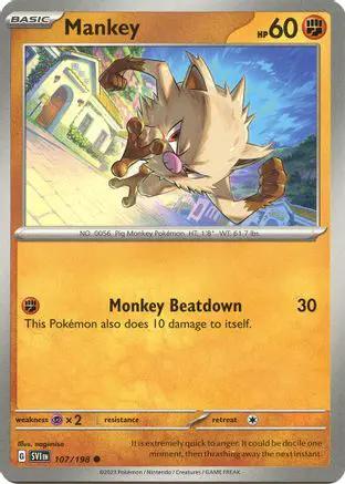 Mankey 107/198 - SV01 Scarlet & Violet Base Set Reverse Holofoil