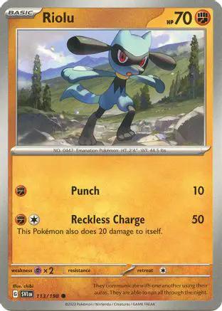 Riolu 113/198 - SV01 Scarlet & Violet Base Set Reverse Holofoil