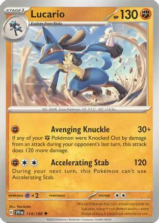 Lucario 114/198 - SV01 Scarlet & Violet Base Set Reverse Holofoil