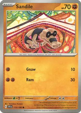 Sandile 115/198 - SV01 Scarlet & Violet Base Set Reverse Holofoil