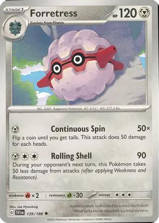 Forretress 139/198 - SV01 Scarlet & Violet Base Set Reverse Holofoil
