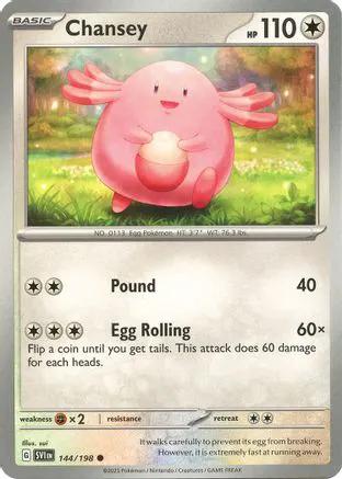 Chansey 144/198 - SV01 Scarlet & Violet Base Set Reverse Holofoil