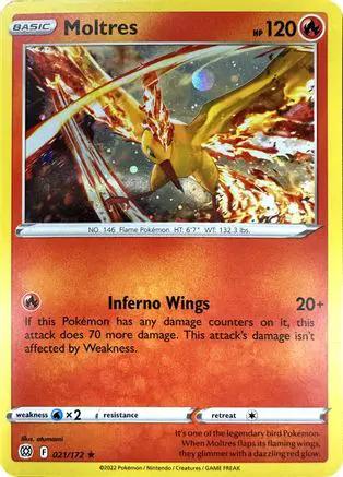 Moltres (Cosmos Holo) 021/172 - Miscellaneous Cards & Products Holofoil