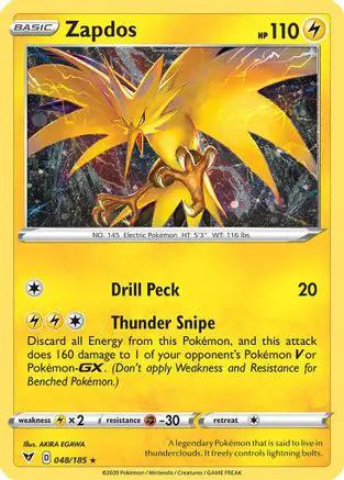 Zapdos (Cosmos Holo) 048/185 - Miscellaneous Cards & Products Holofoil