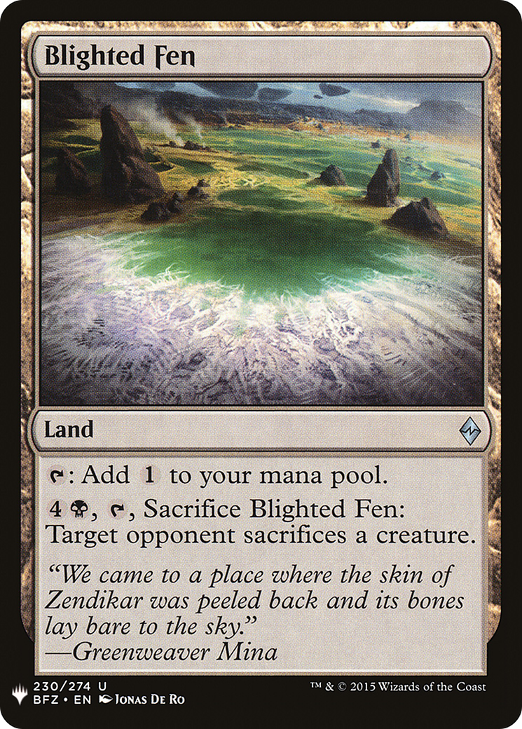Blighted Fen (LIST-BFZ-230) - The List