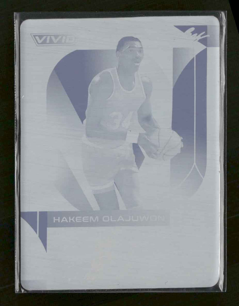 2012 Leaf Legends of Sport Printing Plates Magenta Hakeem Olajuwon #/1 #BA-HO1
