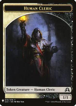 Human Cleric // Emblem - Arlinn, Embraced by the Moon Double-Sided Token (LIST-10 // 18) - The List Reprints