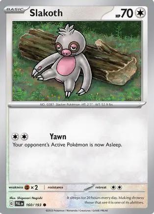Slakoth 160/193 - SV02 Paldea Evolved Reverse Holofoil