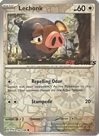 Lechonk (EB Games Promo) 154/198 - Miscellaneous Cards & Products Reverse Holofoil