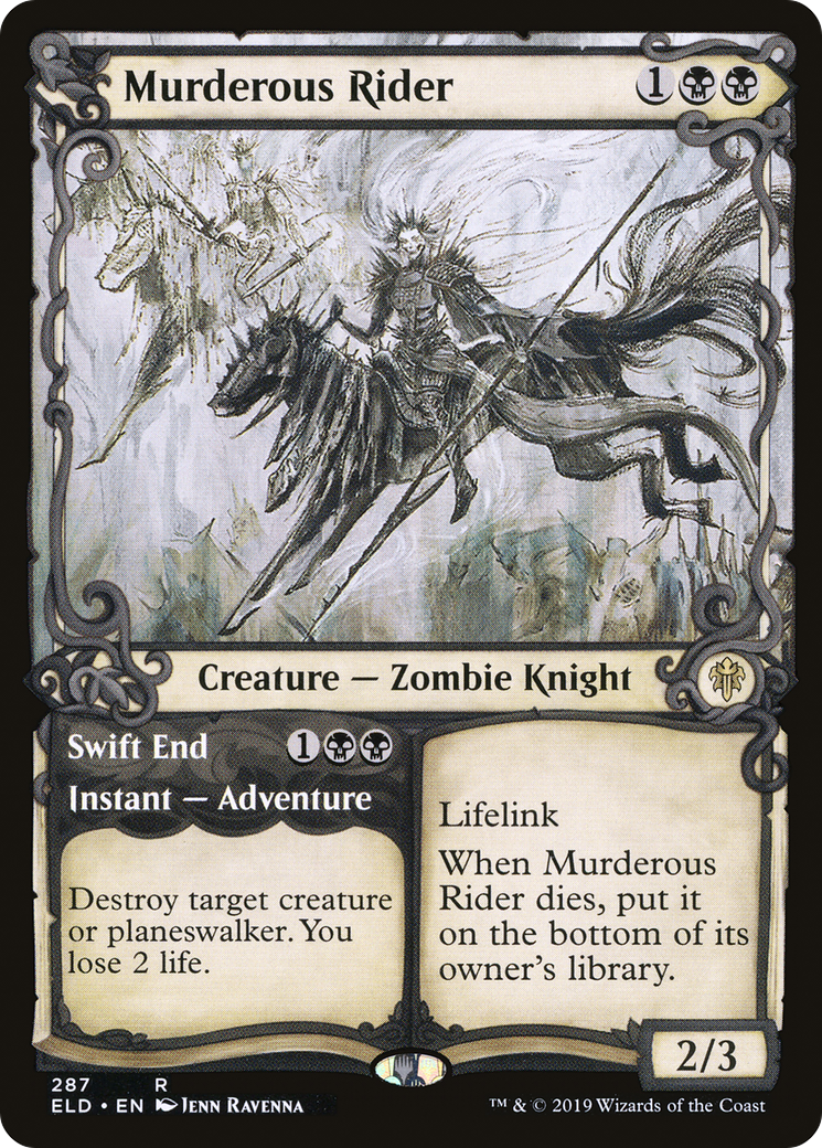 Murderous Rider // Swift End (ELD-287) - Throne of Eldraine: (Showcase) Foil