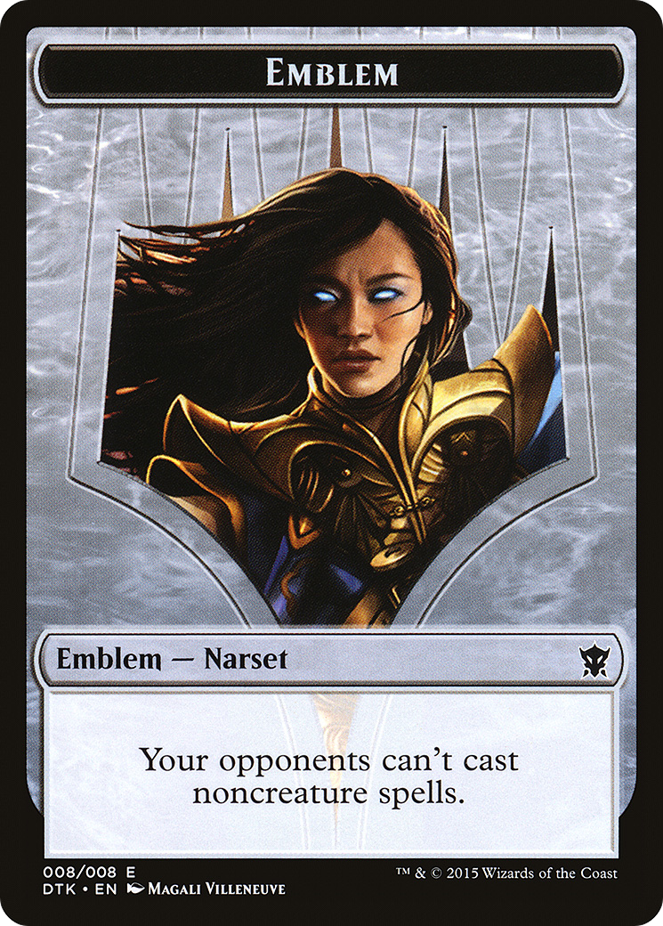 Narset Transcendent Emblem (DTK-008) - Dragons of Tarkir Tokens