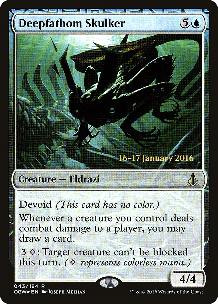 Deepfathom Skulker (PRE-43S) - Oath of the Gatewatch Promos: (devoid) Foil