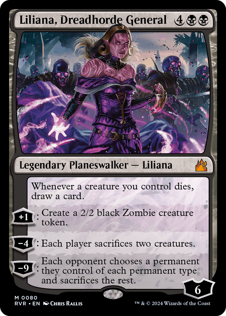 Liliana, Dreadhorde General (RVR-080) - Ravnica Remastered Foil