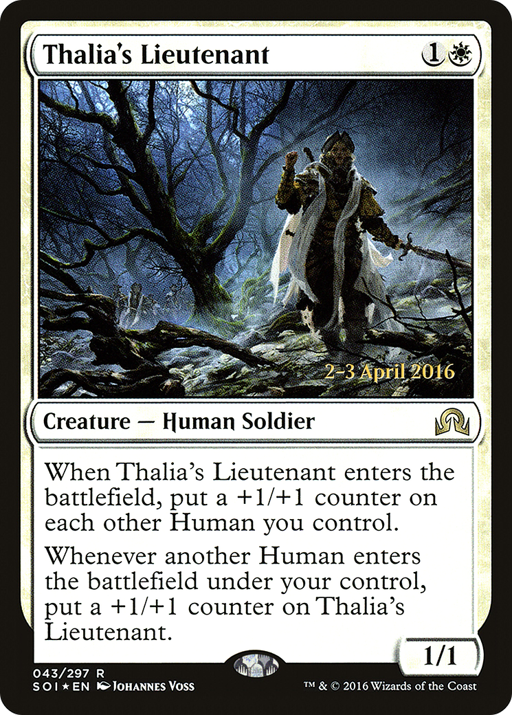 Thalia's Lieutenant (PRE-43S) - Shadows over Innistrad Promos Foil