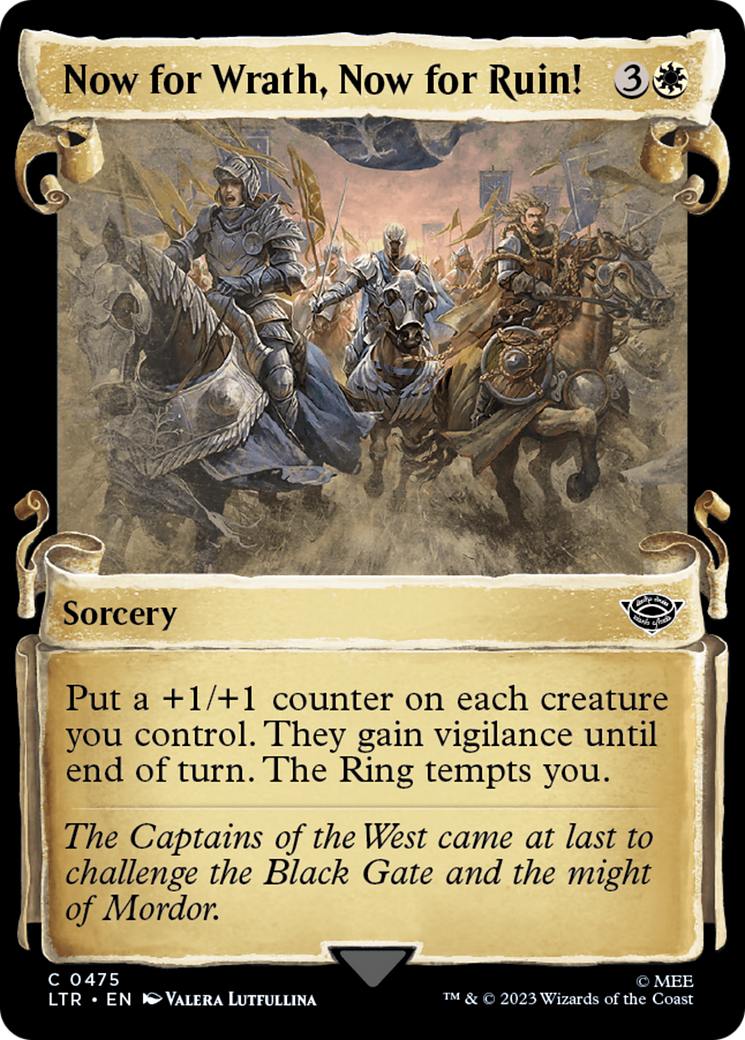 Now for Wrath, Now for Ruin! (LTR-475) - The Lord of the Rings: Tales of Middle-earth: (Showcase) Foil