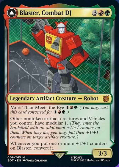 Blaster, Combat DJ // Blaster, Morale Booster (BOT-008) - Transformers: (convertdfc)