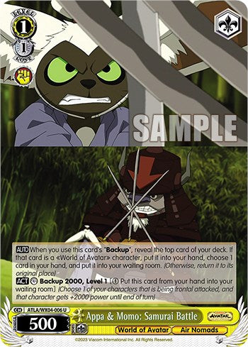 Appa & Momo: Samurai Battle (ATLA/WX04-006 U) - Avatar: The Last Airbender