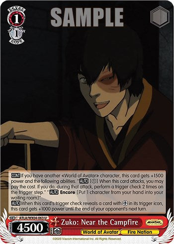 Zuko: Near the Campfire (ATLA/WX04-063 U) - Avatar: The Last Airbender
