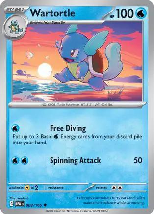 Wartortle 008/165 - SV Scarlet & Violet 151 Reverse Holofoil