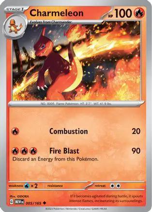 Charmeleon 005/165 - SV Scarlet & Violet 151 Reverse Holofoil