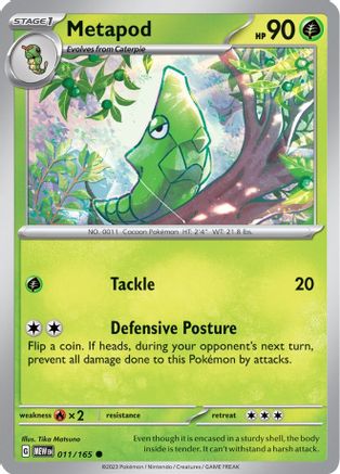 Metapod 011/165 - SV Scarlet & Violet 151 Reverse Holofoil
