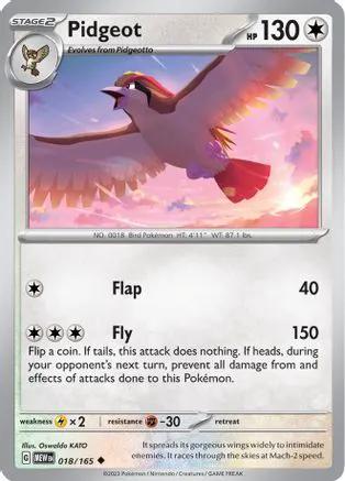Pidgeot 018/165 - SV Scarlet & Violet 151 Reverse Holofoil