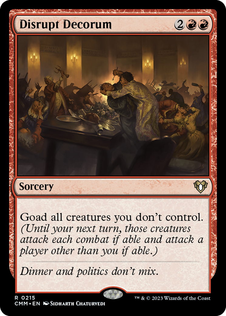 Disrupt Decorum (CMM-215) - Commander Masters Foil