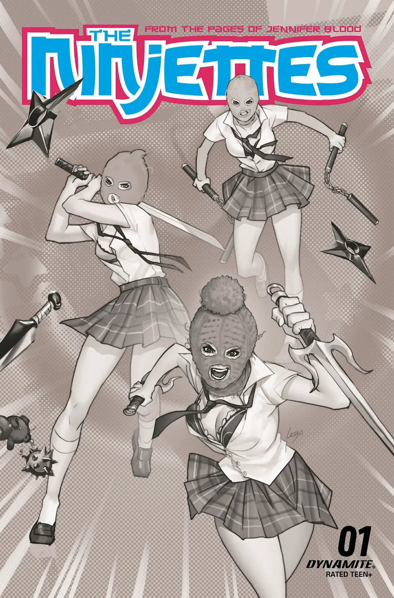 Ninjettes #1 (Of 5) H 1:25 Leirix Li B&W Variant (09/07/2022) Dynamite