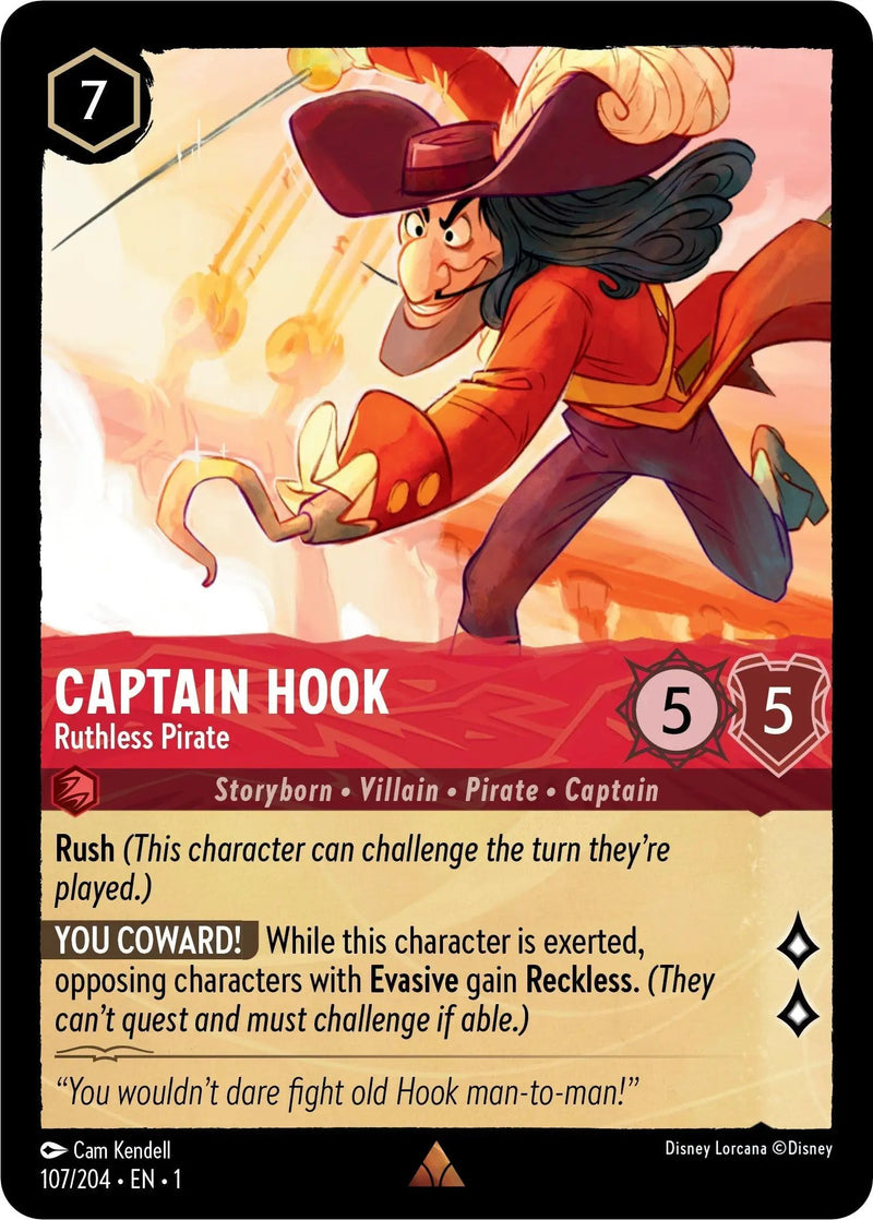 Captain Hook - Ruthless Pirate (107/204) - The First Chapter Cold Foil