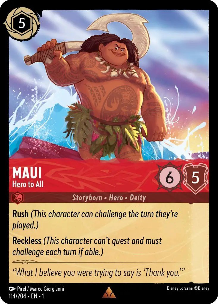 Maui - Hero to All (114/204) - The First Chapter Cold Foil