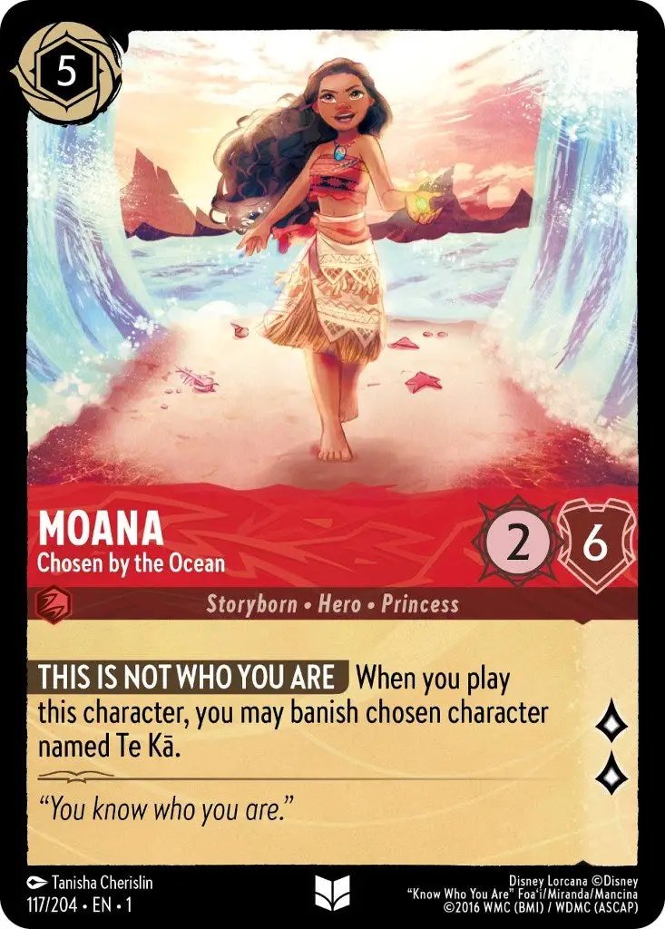Moana - Chosen by the Ocean (117/204) - The First Chapter Cold Foil