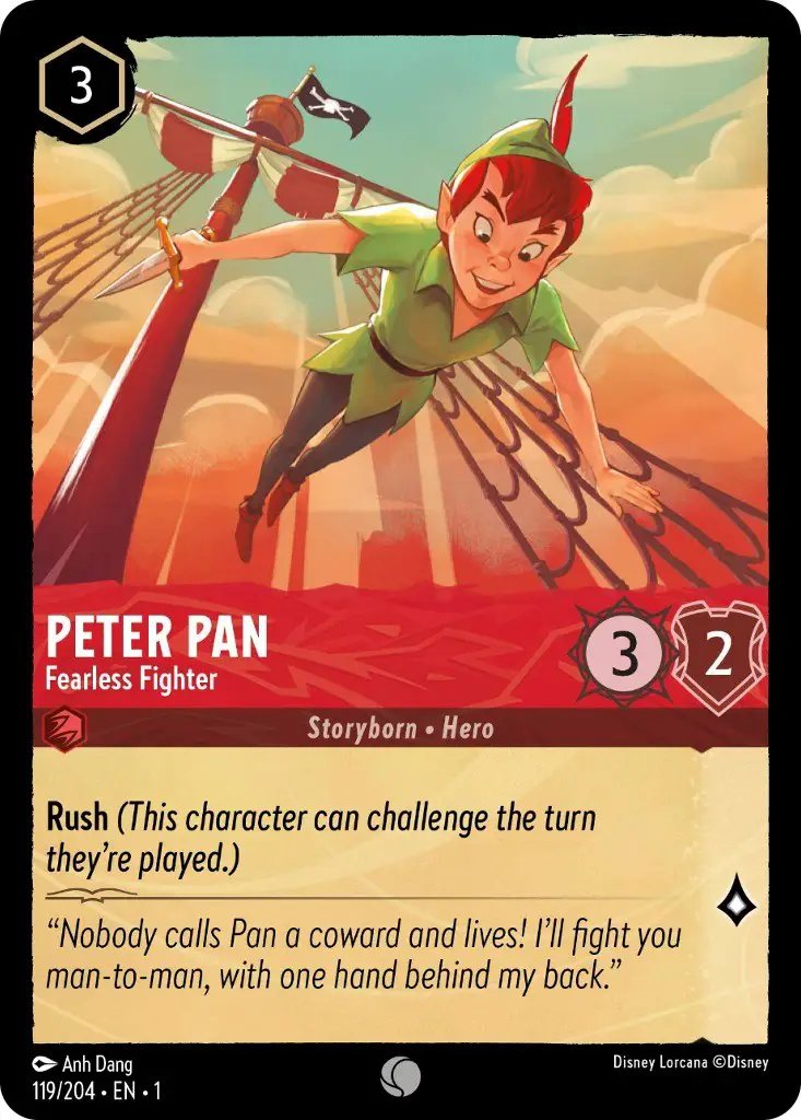 Peter Pan - Fearless Fighter (119/204) - The First Chapter Cold Foil
